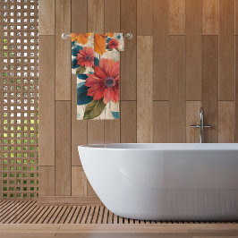 カラフル素朴花 バスタオルセット