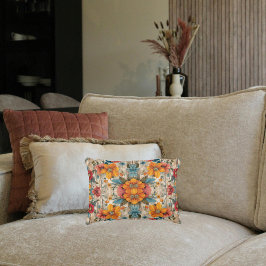 カラフル素朴花Lumbar アクセントクッション