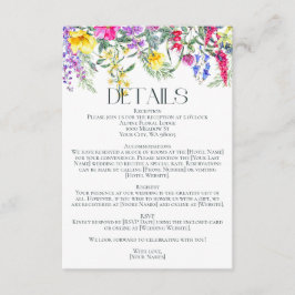 カラフル素朴草の結婚詳細 エンクロージャーカード