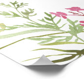 カラフル素朴野結婚花の座席表 ポスター (角)