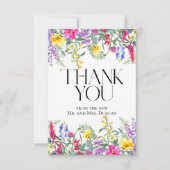 カラフル素朴Wildflowers写真サンキューカード 招待状 (正面)