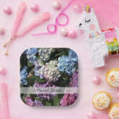 カラフル紫陽花結婚の ペーパープレート (パーティー)