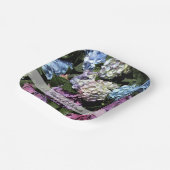 カラフル紫陽花結婚の ペーパープレート (傾斜あり)