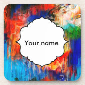 カラフル組織 コースター (正面)