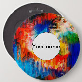 カラフル組織 缶バッジ (正面&裏面)