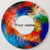 カラフル組織 缶バッジ (正面)