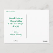 カラフル結婚したBright Christmas Photo Holiday ポストカード (裏面)