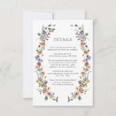 カラフル結婚エレガントフローラ 招待状 (裏面)