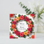 カラフル結婚フローラリース (スタンド正面)