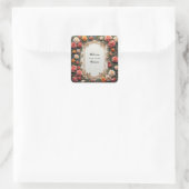 カラフル結婚フローラリース スクエアシール (バッグ)