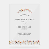 カラフル結婚フローラ アクリルサイン (正面)