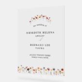 カラフル結婚フローラ アクリルサイン (傾斜)