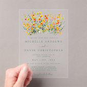 カラフル結婚フローラ アクリル招待状 (インサイチュ (ポータブル))