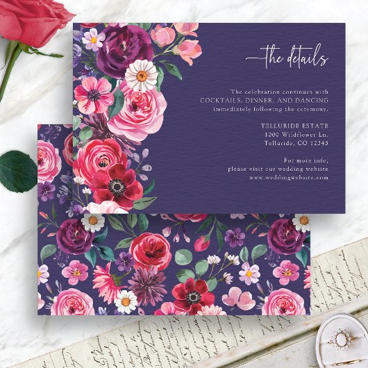 カラフル結婚フローラ エンクロージャーカード