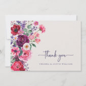 カラフル結婚フローラ サンキューカード (正面)