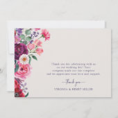 カラフル結婚フローラ サンキューカード (裏面)