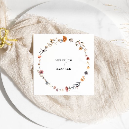 カラフル結婚フローラ スタンダードカクテルナプキン