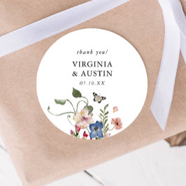 カラフル結婚フローラ ラウンドシール