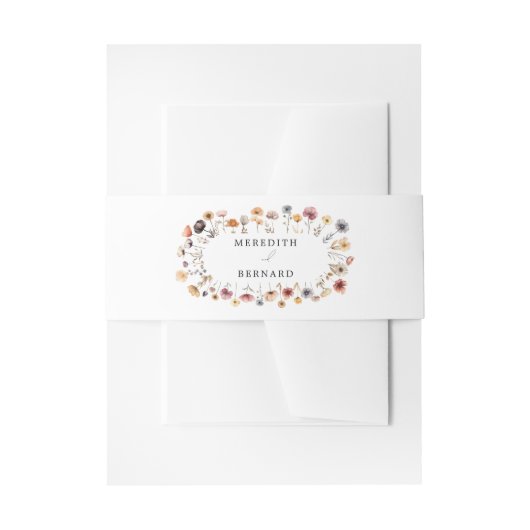 カラフル結婚フローラ 招待状ベリーバンド (正面例)