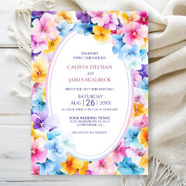 カラフル結婚フローラ 招待状