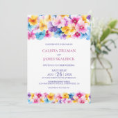 カラフル結婚フローラ 招待状 (スタンド正面)