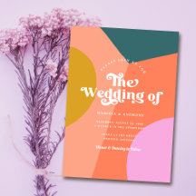 カラフル結婚モダンレトロのQRコードの戻り