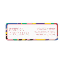 カラフル結婚芸術的抽象芸術 ラベル