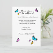 カラフル結婚蝶招待状 招待状 (スタンド正面)