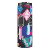 カラフル結晶、暗い抽象芸術背景 タンブラー (裏面)