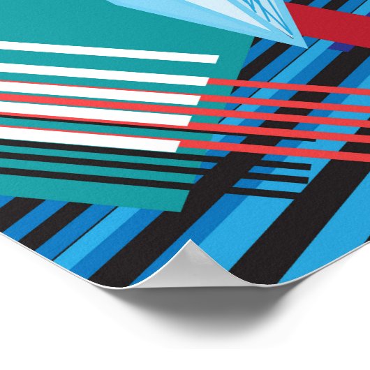 カラフル結晶、暗い抽象芸術背景 ポスター (角)