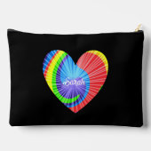 カラフル絞り染めハート装飾用クッション アクセサリーポーチ (裏面)