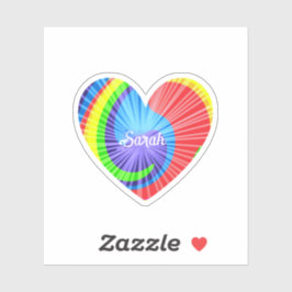 カラフル絞り染めハート装飾用クッション シール