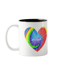 カラフル絞り染めハート