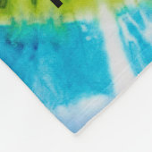 カラフル絞り染めファミリーフォトコラージュパーソナライズされた フリースブランケット (角)