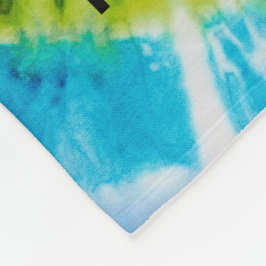 カラフル絞り染めファミリーフォトコラージュパーソナライズされた フリースブランケット (角)