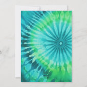 カラフル絞り染めブルーグリーン – 3フォトコラージュ シーズンカード (裏面)