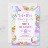 カラフル絞り染めプールパーティの招待状 招待状 (正面)