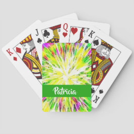 カラフル絞り染め名前をカスタムするパターン トランプ