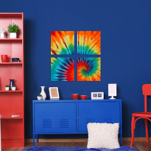 カラフル絞り染め旋回プリントセット