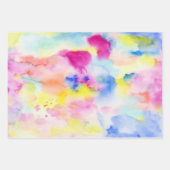 カラフル絞り染め水色 ラッピングペーパーシート (正面)