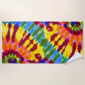 カラフル絞り染め ビーチタオル (正面)