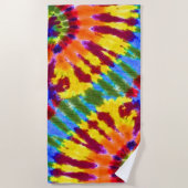 カラフル絞り染め ビーチタオル (正面)