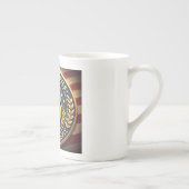 カラフル統一された州Bitcoin予約 ボーンチャイナマグカップ (右)