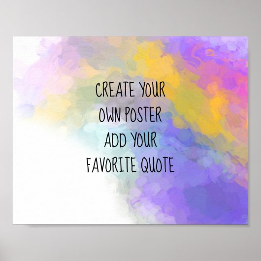 カラフル絵を描の色でテキストを追加カスタムする ポスター (正面)