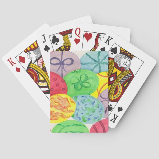 カラフル絵を描イースター卵トランプ トランプ (裏面)