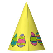 カラフル絵を描イースター卵狩りハッピーイースター パーティーハット (裏面)