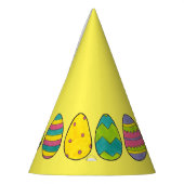 カラフル絵を描イースター卵狩りハッピーイースター パーティーハット (左)
