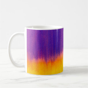 カラフル絵を描キャンバスを背景として使用芸術は創造的である コーヒーマグカップ