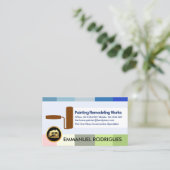 カラフル絵を描ストリップ画家サービス 名刺 (スタンド正面)