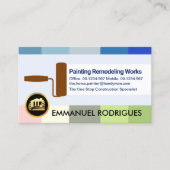 カラフル絵を描ストリップ画家サービス 名刺 (正面)